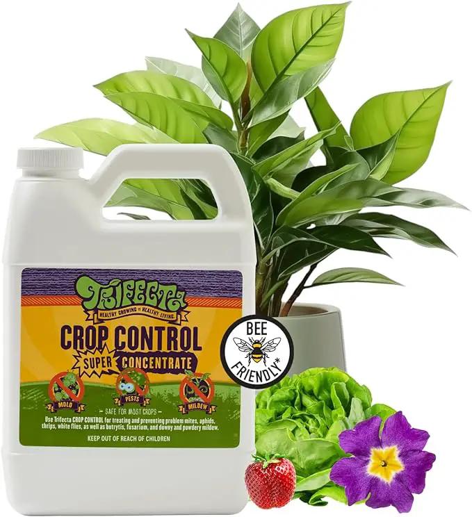 Trifecta Crop Control Super Concentrate All-in-One Natural Pesticide, Fungicide, Miticide, Insecticide, Help Defeat Spider Mites, Powdery Mildew, Botrytis, Mold, and More on Plants 16 OZ by GreenHaven Gardens