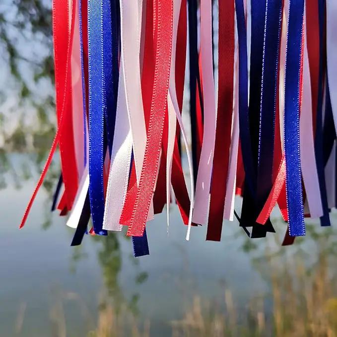 Satin Ribbon Windsock Streamer, Outdoor Decorations for Your Patio, Garden, Yard, Dock and Camper, 41-Inch, WS41-LBH by GreenHaven Gardens
