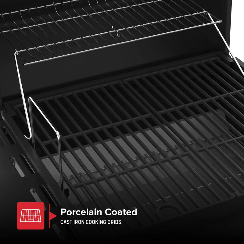 Nexgrill 22" Barrel Charcoal Grill with Side Shelf, 550 SQ In Cooking Space, Adjustable Chimney, Air Dampers, Temperature Gauge, Warming Rack, Smoker Grill for Camping, Picnics, and More - 810-0025 by GreenHaven Gardens