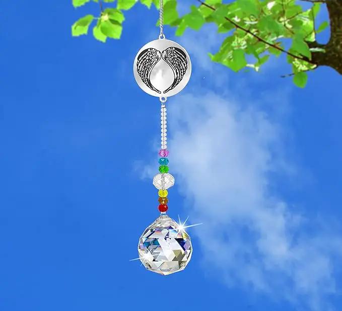 Memorial Gifts Crystal Suncatcher,Unique Sympathy Gifts for Loss of Loved One,Rainbow Maker Bereavement Gifts Box for Loss of Father Mom Dad Son Daughter Husband Brother Grandmother (Angel) by GreenHaven Gardens