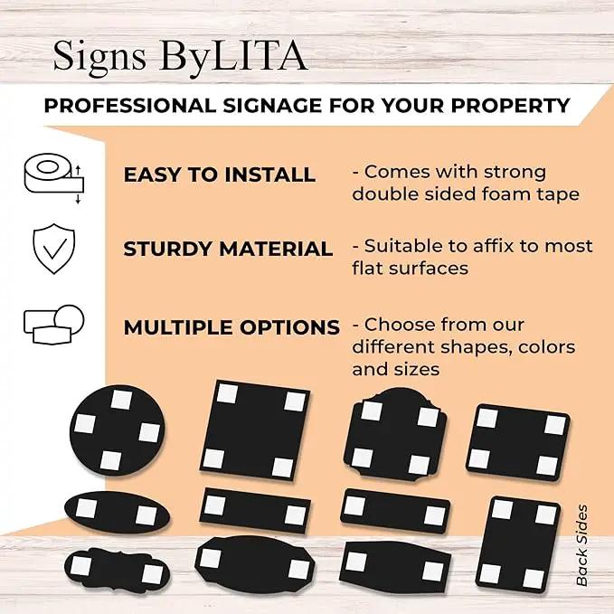 Signs ByLITA Standard Sprinkler Room Sign (Ivory/Dark Brown) - Large 2 Pack by GreenHaven Gardens