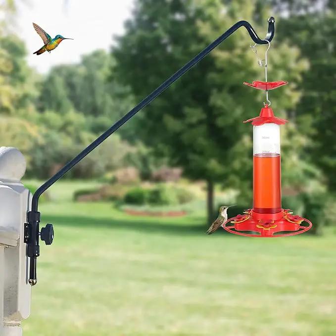 Hummingbird Feeders for Outdoors Hanging - 5 Feeding Ports 320 ml Plastic Hummingbird Feeder, Bee-Proof Leak-Proof No Drip, Easy to Clean with Cleaning Brush by GreenHaven Gardens