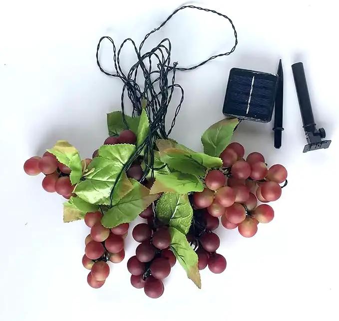 keeda Solar String Lights with Vines, Waterproof 80 LED Grape String Lights Outdoor Patio Light for Bistro Backyard Umbrella Balcony Garden Wedding (Purple) by GreenHaven Gardens