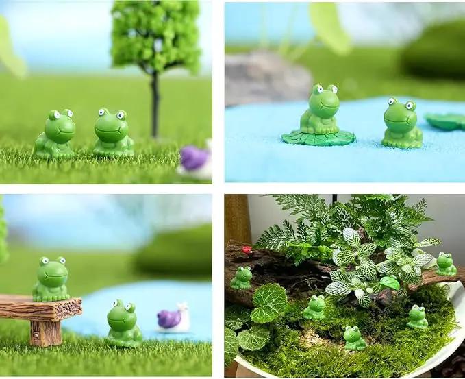 200 Pcs Mini Frog Figurines Mini Resin Frogs Mini Garden Frog Green Frog Figurines for Fairy Home Garden Decor… by GreenHaven Gardens