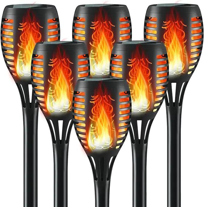 Solar Lights Outdoor, 12LED Tiki Solar Torch Light with Flickering Flame,IP65 Waterproof Mini Solar Torch Light for Outside Garden Patio Pathway Yard Decorations (12pcs) by GreenHaven Gardens