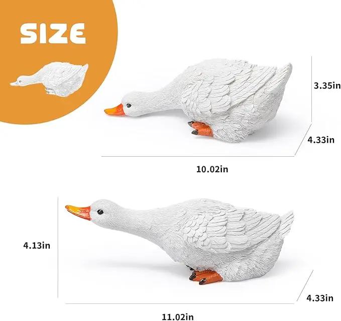 Garden Duck Statues Christmas Pond Decor Resin Goose Sculptures & Statues Funny Animal Outdoor Figurines Yard Art for Patio Pool Lawn, Ideal Gifts for Women Mom by GreenHaven Gardens