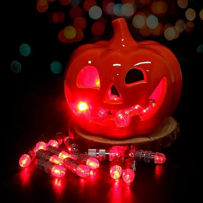 SumDirect Pack of 12 LED Mini Non-Blinking Lights for Paper Lanterns Balloons Floral Wedding Halloween Christmas Party Decoration Centerpieces (12, Red) by GreenHaven Gardens