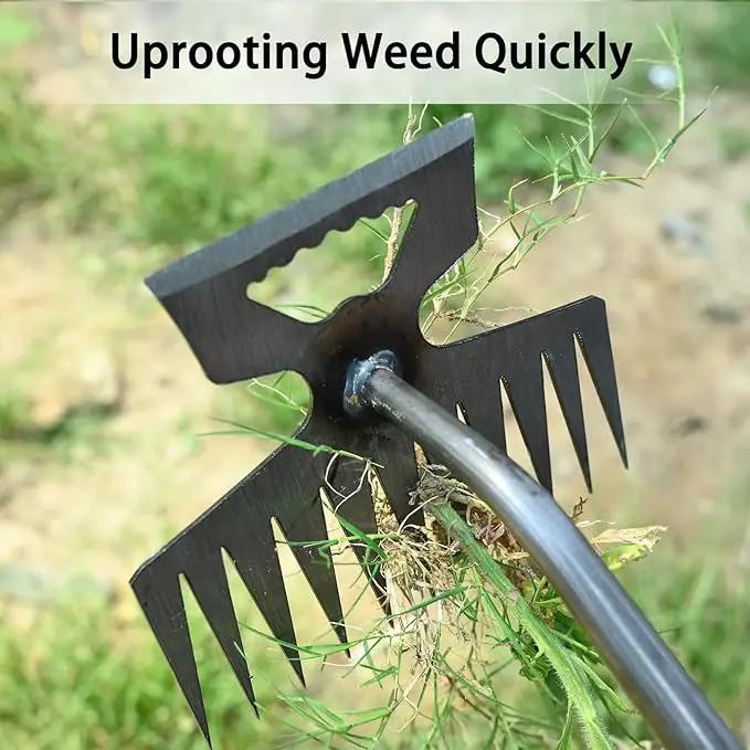 Weed Puller Tool, Time-Saving Garden Tools, Upgraded Hadfield Steel Weeding Tool Multifunctional Weeder, Dandelion Weed Puller Tool Gardening Tools for Yard, 11 Teeth by GreenHaven Gardens