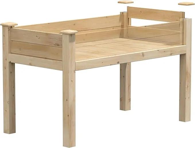 Greenes Fence Original Cedar Elevated Garden Bed, 24" W x 48" L x 31" H - Made in USA with North American Cedar by GreenHaven Gardens