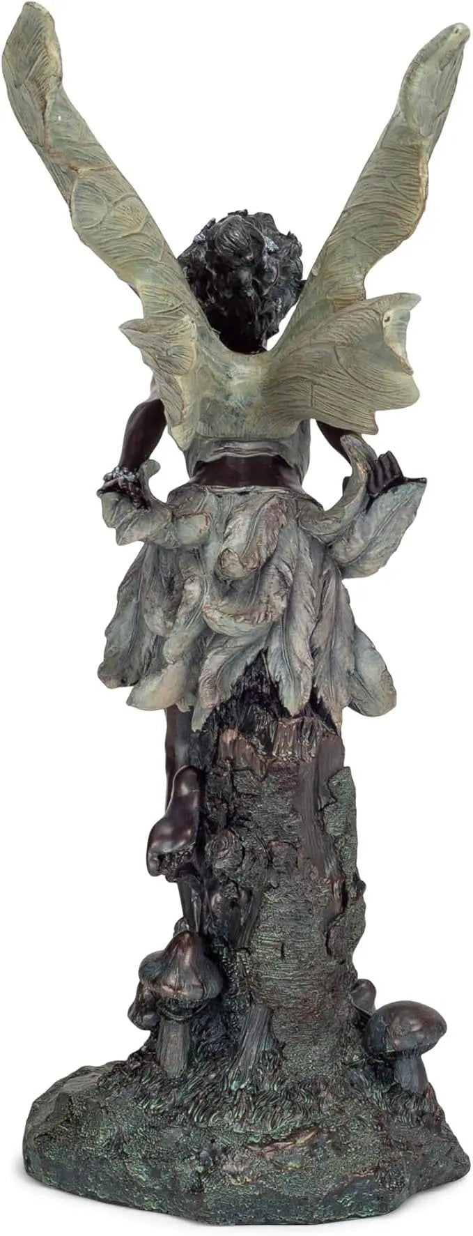 Lovely Kissing Fairy Bronze Tone 19.75 Inches Polyresin Outdoor Garden Statue by GreenHaven Gardens
