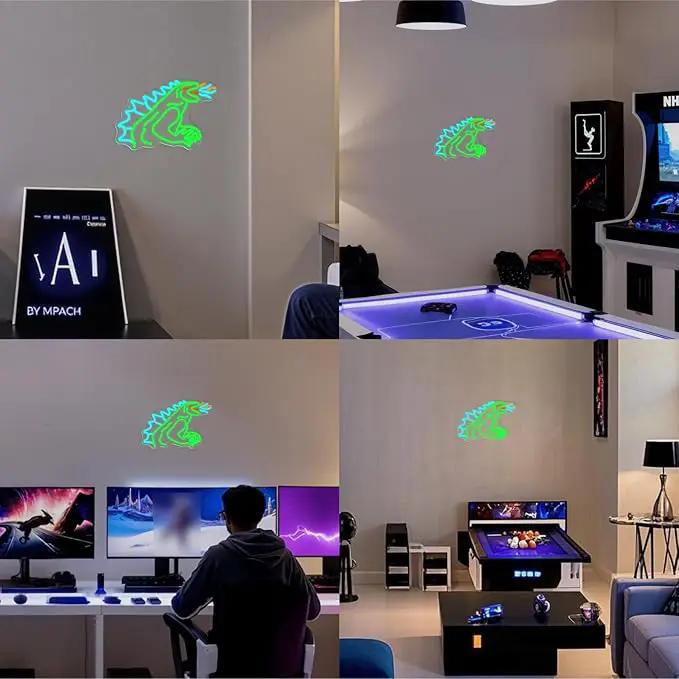 Monster Neon Sign Dimmable Dinosaur Neon Signs for Wall Decor LED USB Powered Anime Neon Light Sign for Bedroom Game Room Bar Party Club Man Cave Decoration Boys Birthday Gifts by GreenHaven Gardens