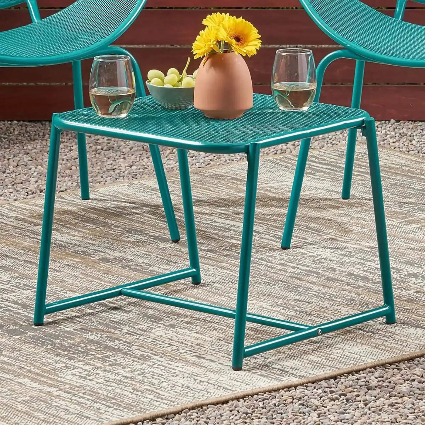 Outdoor Iron Chair With Mesh Design by HouseOfZazla