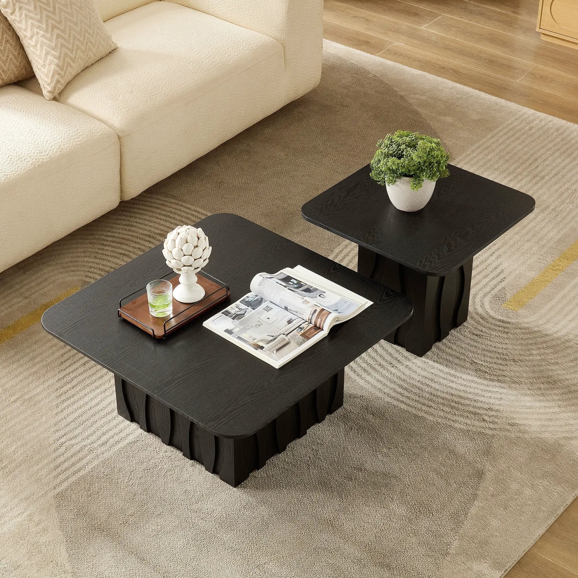 2PCS Nesting Square Coffee Table Set by HouseOfZazla