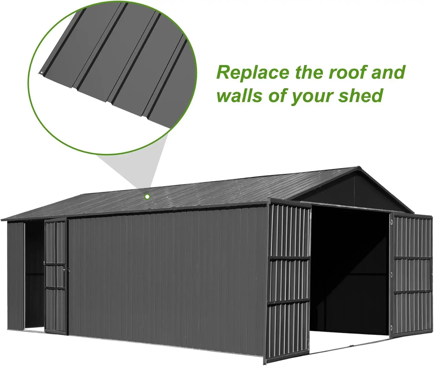 20PCS Metal Roofing Panels - Corrugated Galvanized Roof Panels by HouseOfZazla