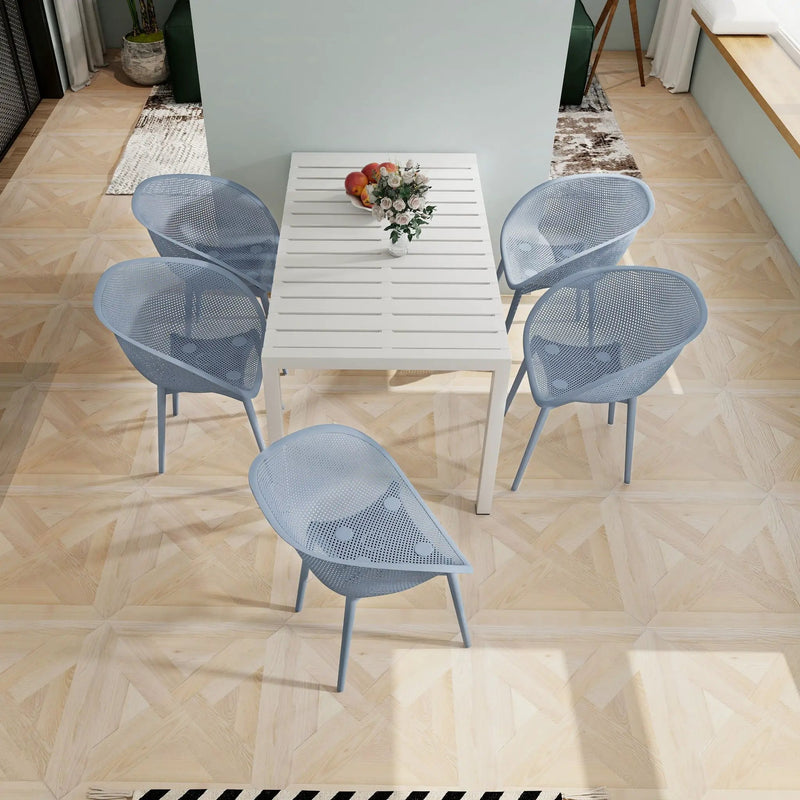 4 Pack Lounge Chair Set With Long Table by Unique Piece Furniture