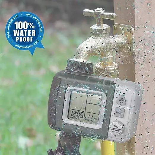 Automatic Watering System Water Timer Easy to Program Three Modes Automatic Sprinkler Rain Delayed Watering Manual Watering Outdoor Use by GreenHaven Gardens