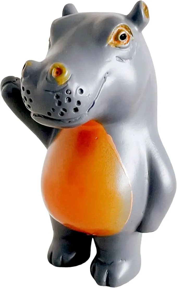 Jxueych Rebellious Hippo Figurine, Miniature Resin Hippo Standing 3.5 Inch, Adorable Mini Hippo - The Cutest Addition to Your Decor! by GreenHaven Gardens
