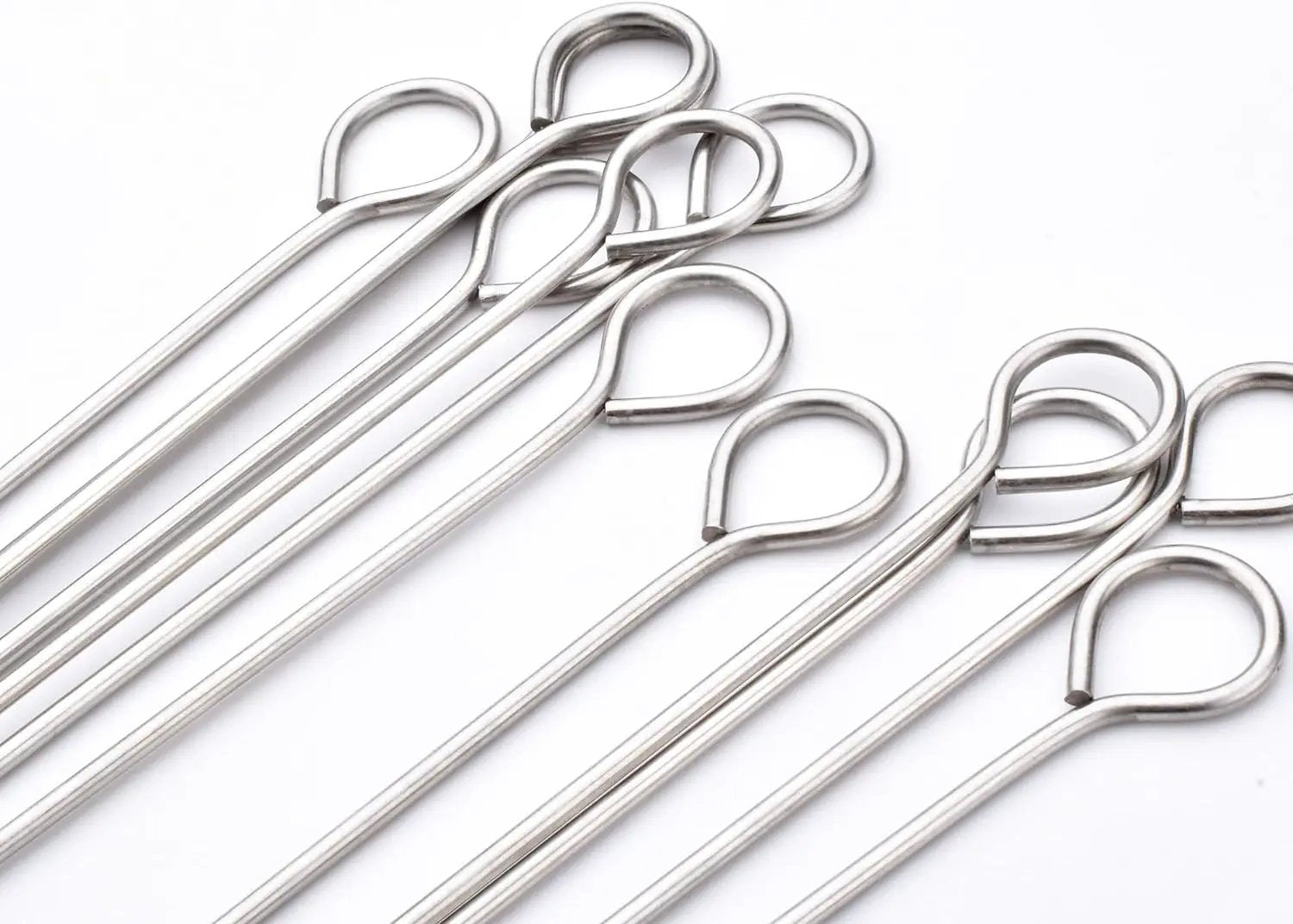 30 Pack 10 Inch Metal Barbecue Skewers, Stainless Steel BBQ Skewers, Shish Kebab Kabob Skewers (BBQ 10Inch-30p) by GreenHaven Gardens