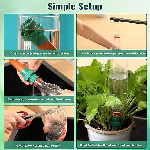 Patelai Terracotta Plant Watering Spikes Self to Use with Cola Bottles Houseplant Watering Stakes Automatic Irrigation System (10 Pack,Terracotta) by GreenHaven Gardens