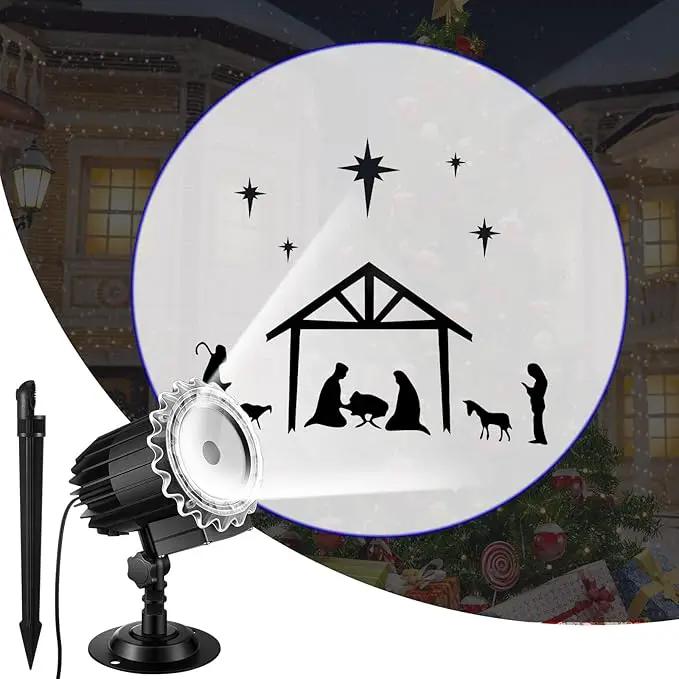 Tuanse Christmas Nativity Outdoor Projector Lights LED Flood Light Holiday with Stars for Xmas Party Garden Landscape Decoration by GreenHaven Gardens