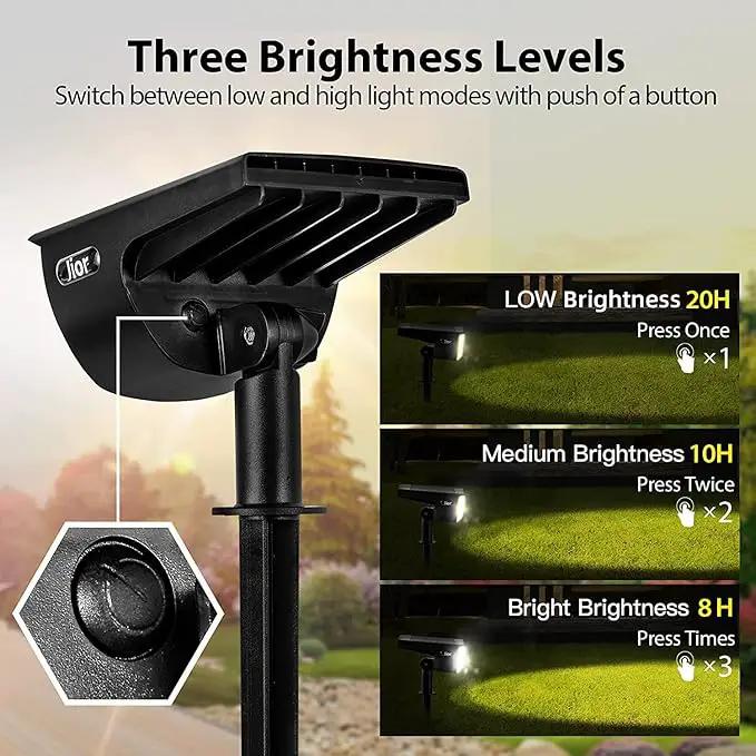 Jior Solar Lights for Outside,Solar Lights Outdoor Waterproof IP65, 2-in-1 Adjustable Solar Landscape SpotLights Wall Lights for Garden Yard Driveway Walkway Pool Patio 6 Pack (Warm White) by GreenHaven Gardens