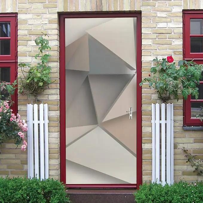3D Peel and Stick Murals - Three-dimensional Wallpaper - Self-adhesive Removable PVC Waterproof Door Poster for Bedroom Living Room Wall Decoration 31.5 x 78.7 inch by GreenHaven Gardens