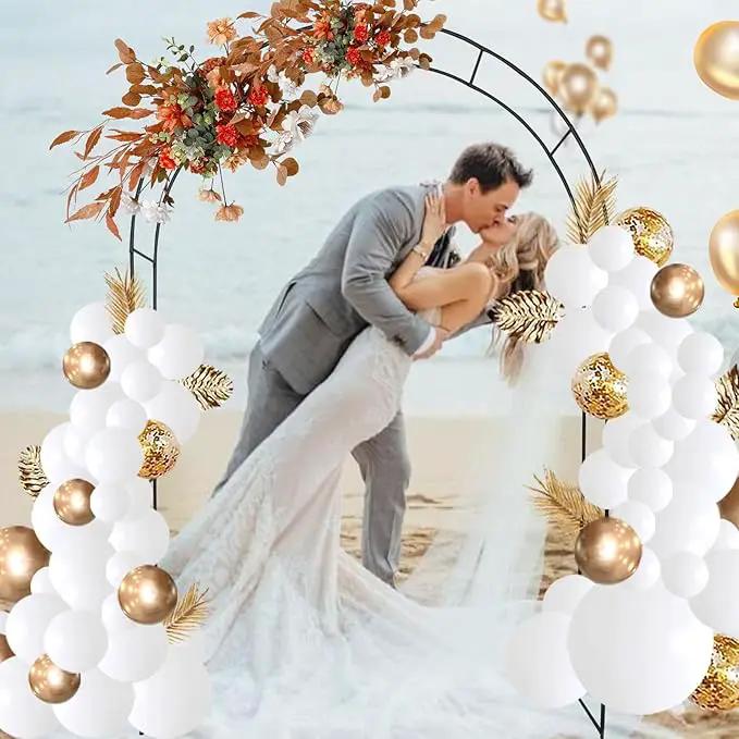 Tytroy Reconfigurable & Easy-to-Assemble Metal Outdoor & Indoor 7'6" Xmas Arch Garden or Wedding Arch Arbor for Wedding Bridal Party Elegant Decorations & Garden Climbing Plants Vines (Black 1PC) by GreenHaven Gardens