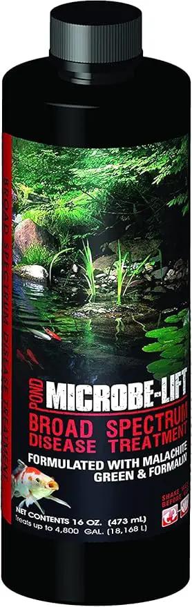 MICROBE-LIFT BSDT16 Broad Spectrum Disease Treatment for Ponds and Outdoor Water Garden, Safe for Live Koi Fish, Goldfish, Plants, and Decor, 16 Ounces by GreenHaven Gardens