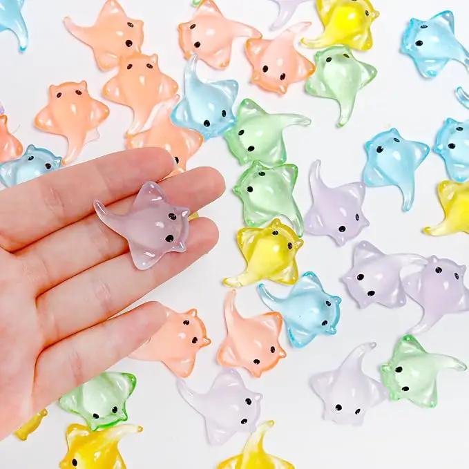 60 Pcs Miniature Sting Ray Figurines Mini Manta Ray Figure Realistic Resin Sting Ray Cake Topper Mini Sting Ray Sea Animal Figurine for Fairy Garden Micro Landscape Decor Cake Topper by GreenHaven Gardens