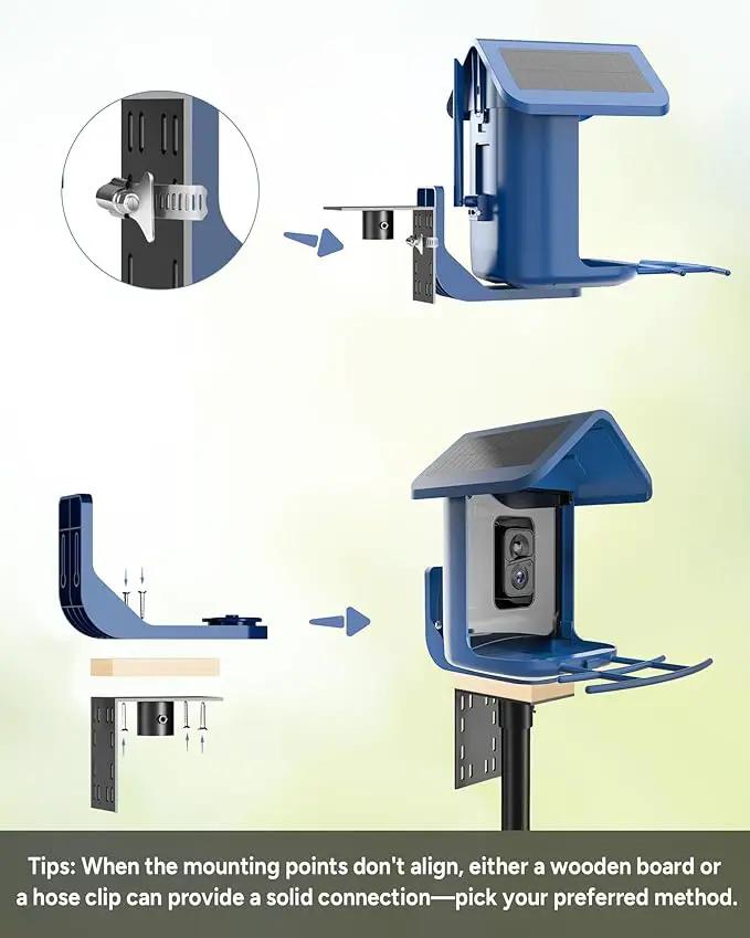 Bird Feeder Pole Stand – 104 Inch Height Feeding Station with 1-Inch Dia Heavy Duty for Hanging Feeders, Bird House Pole Mount Kit for Outdoor, Slip-Fit Connection by GreenHaven Gardens