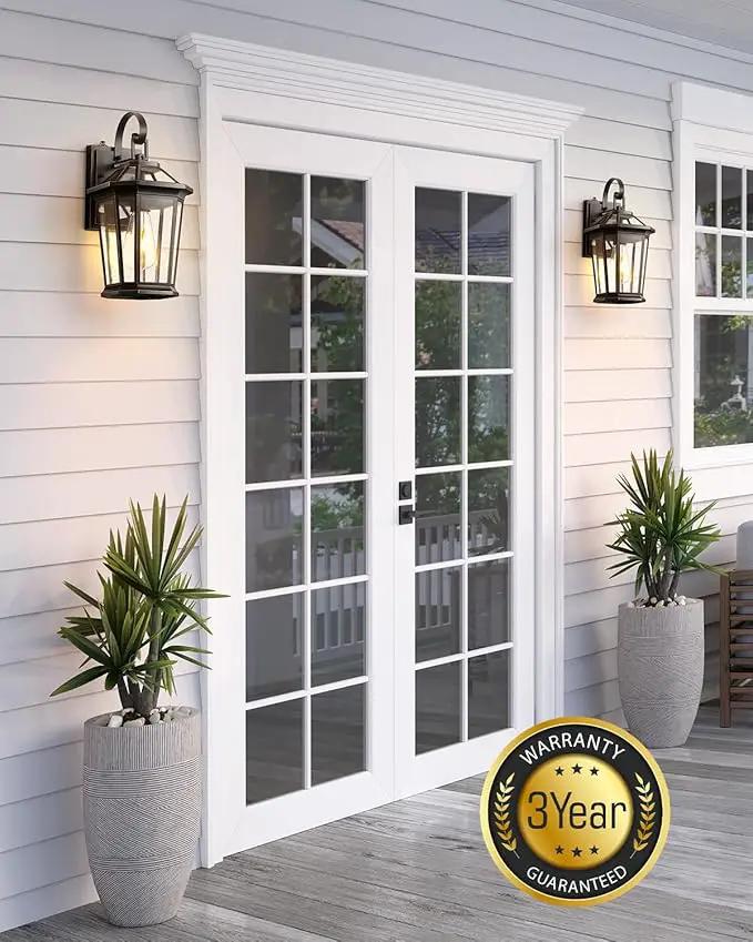 VIANIS Dusk to Dawn Exterior Light Fixture, Waterproof Outdoor Wall Sconce Porch Light for House, 100% Anti-Rust Aluminum Outside House Lights, Farmhouse Coach Lantern for Garage, Front Door 2Pcs by GreenHaven Gardens