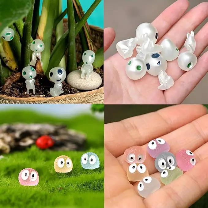 BEZALEL Glow in Dark Tree Elves, 28 Pcs Mini Fairy Garden Accessories, Luminous Ghost Micro Landscape Decorations, Miniature Glow Tree Spirits Outdoor for Bonsai Succulent Terrarium Decor by GreenHaven Gardens
