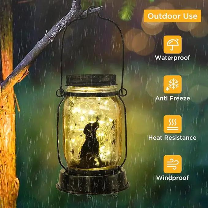 Dog Solar Lanterns Dog Lover Gifts for Women Men Dog Lovers Gifts Hanging Dog Lanterns with Stake for Yard Lawn Garden Decor Waterproof Dog Lights by GreenHaven Gardens