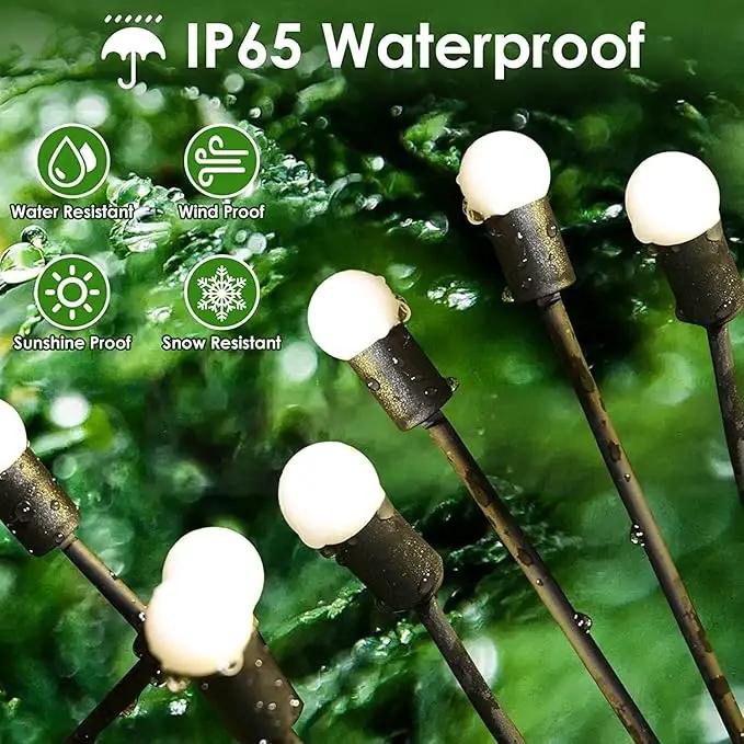 2025 Solar Lights Outdoor Waterproof, 6 Pack Solar Garden Lights, Solar Firefly Lights Outdoor Waterproof, Solar Twinkle Swaying Fairy Light for Pathway Yard Garden Christmas Decorations (Warm White) by GreenHaven Gardens