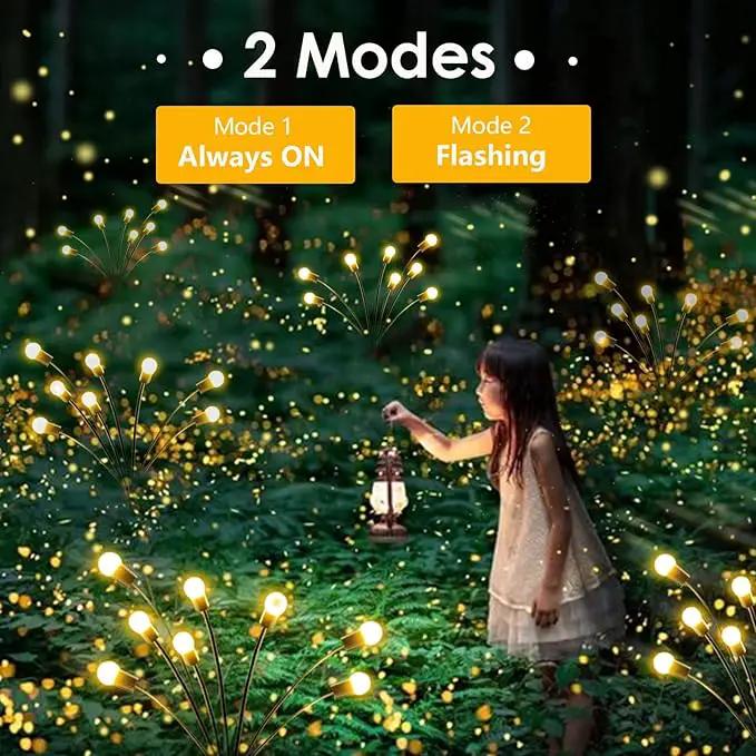 6-Pack Solar Garden Lights, 48 LED Solar Lights Outdoor for Garden Decor, Waterproof Firefly Light Outdoor (Sway by Wind), Swaying Light for Outside Yard Pathway Landscape Decorations (Warm White) by GreenHaven Gardens