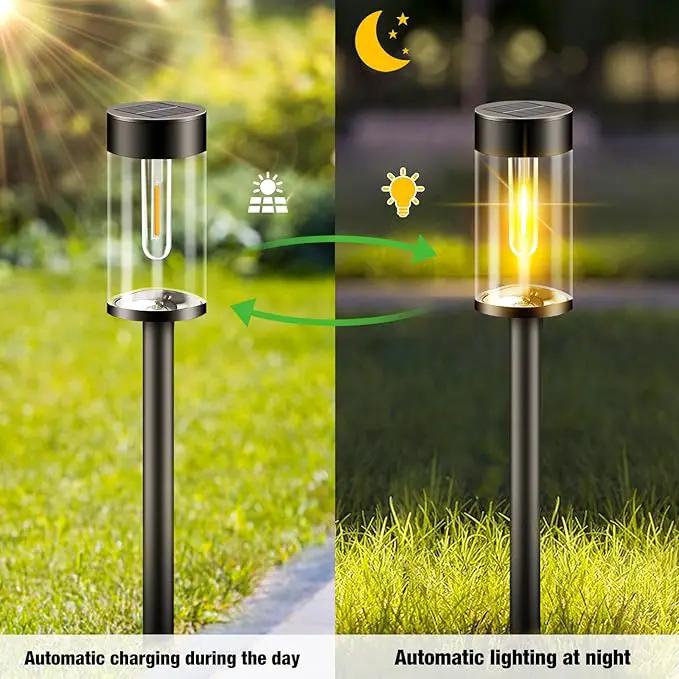 nipify LED Solar Pathway Lights Outdoor, 8 Pack Waterproof Solar Powered Yard Lighting, Auto On/Off Solar Walkway Light for Garden Lawn Path Outside(Warm White) by GreenHaven Gardens