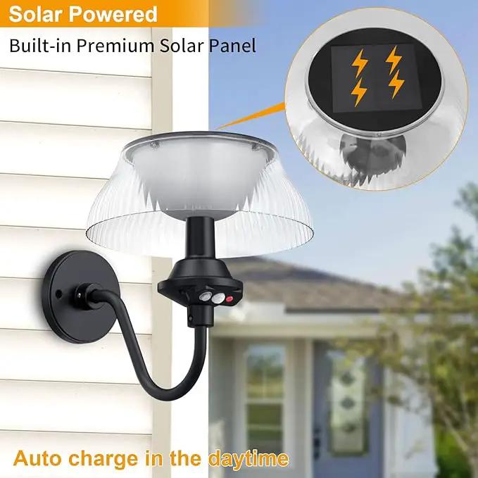 Aqonsie Solar Barn Lights Outdoor with 3 Lighting Modes & Motion Sensor, Attractive Solar Wall Lights Outdoor, Waterproof Outdoor Solar Light for Chicken coop, Barn, Shed, Garden, Porch, Yard, 2 Pack by GreenHaven Gardens