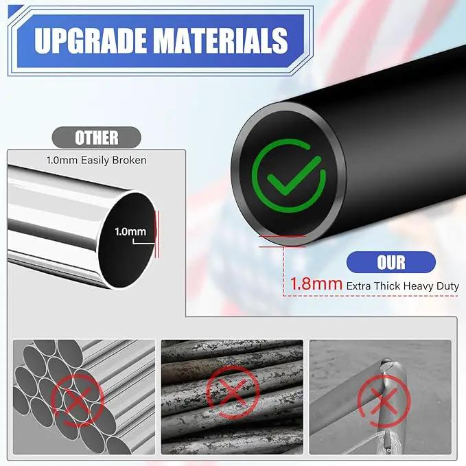 20FT Sectional Super Thick Flag Pole Kit, Heavy Duty 13 Gauge Aluminum in Ground Flagpole with 3x5 American Flag for Residential or Commercial, Black by GreenHaven Gardens