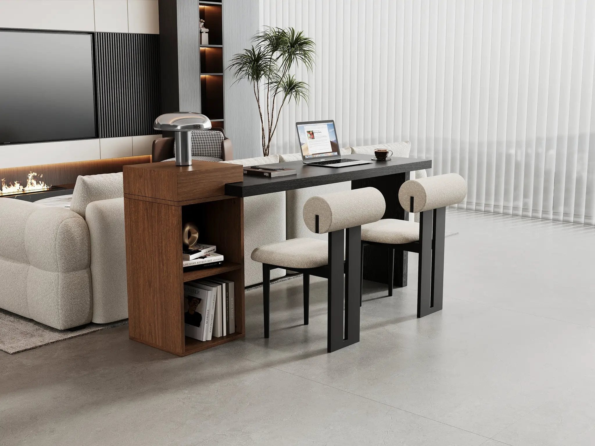 Modern Two-Tone Sofa Side Table by HouseOfZazla