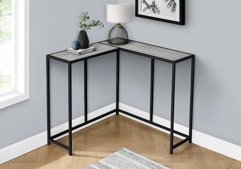 Corner Accent Console Table For Entryway, Unique L-Shaped Design by HouseOfZazla