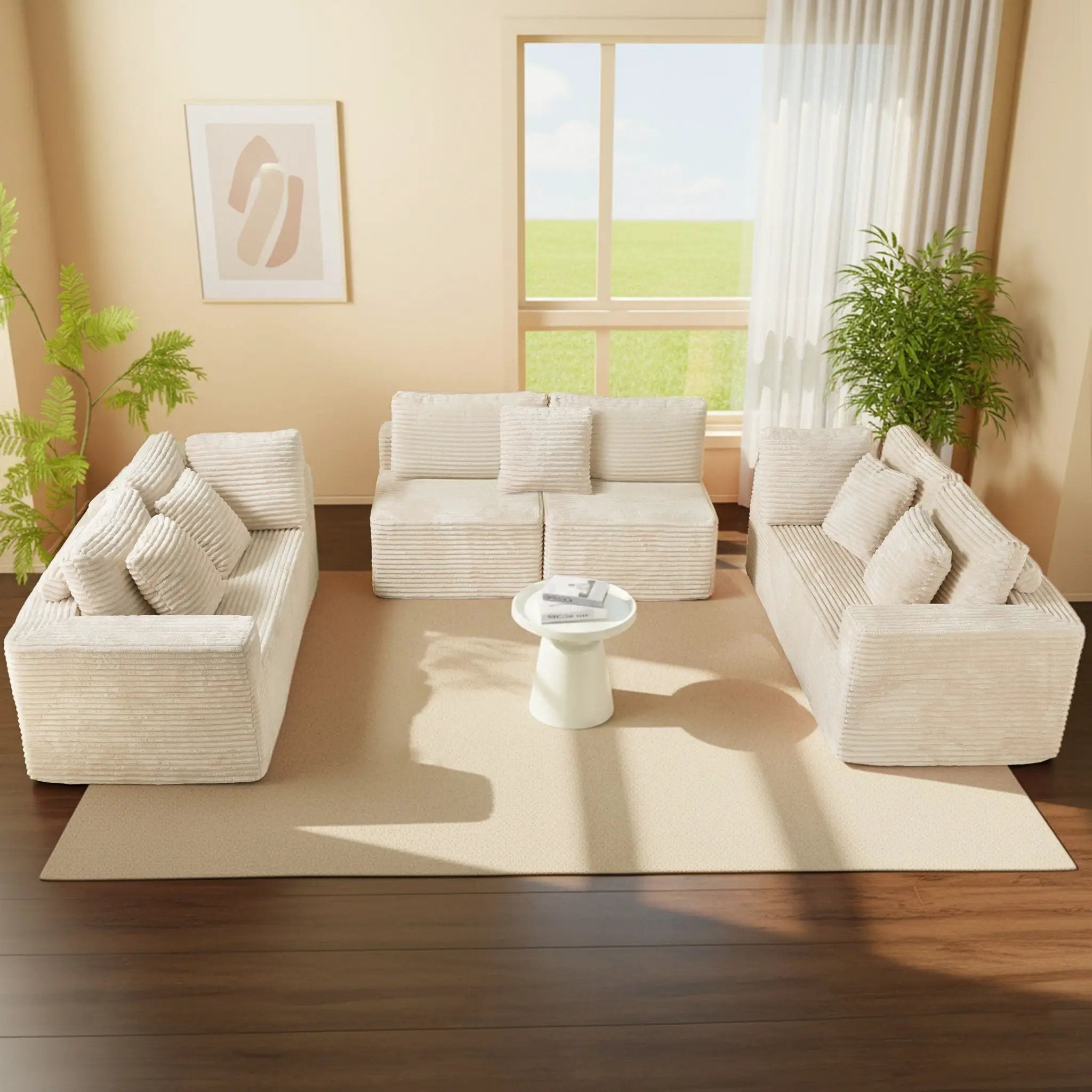 Modular U Shaped Sectional Sofa With Reversible Design by HouseOfZazla