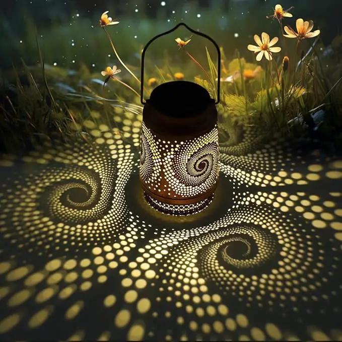 Spiral Lamp Gifts for Mom/Grandma/Women/Sister Solar Light Gifts Mother Day Gift Solar Lanterns Outdoor Waterproof Lights LED Jar Hanging Lamps Decor for Garden Yard Patio by GreenHaven Gardens