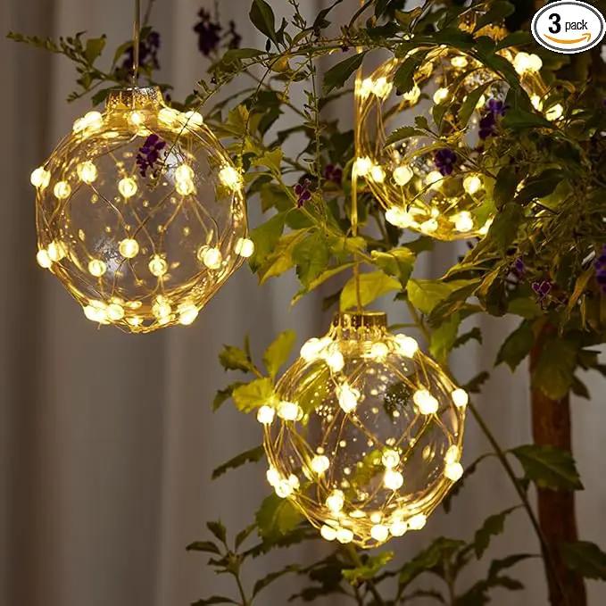 FURORA LIGHTING Ball String Lights Pack of 3, Waterproof 32 Micro LED Hanging Bubble Lights for Outdoor Party Wedding Garden Patio Yard Decor, Battery Included by GreenHaven Gardens