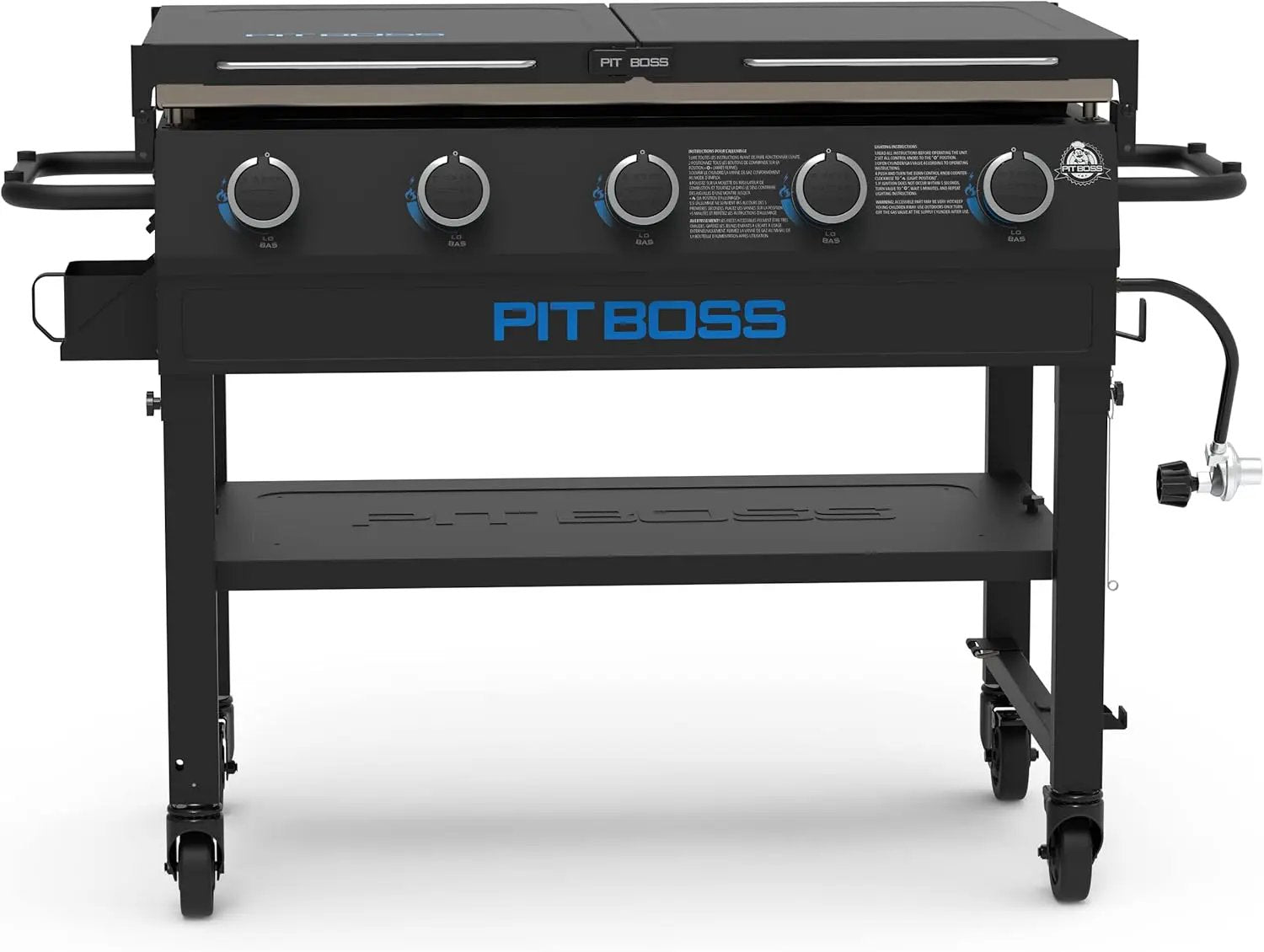 Pit Boss 11004 5-Burner with Folding Shelves Griddle, Black by GreenHaven Gardens