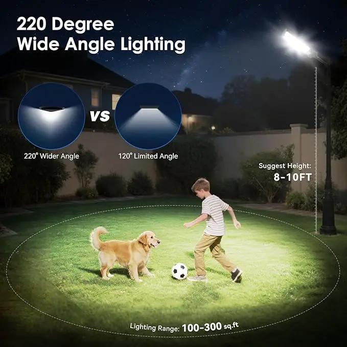 Solar Lights Outdoor Waterproof, 6500K 13000LM LED Dusk to Dawn Solar Street Light, Solar-Powered Flood Lights with Motion Sensor and Remote Control, Solares Parking Lot Light for Yard Walkway, 6-Pack by GreenHaven Gardens