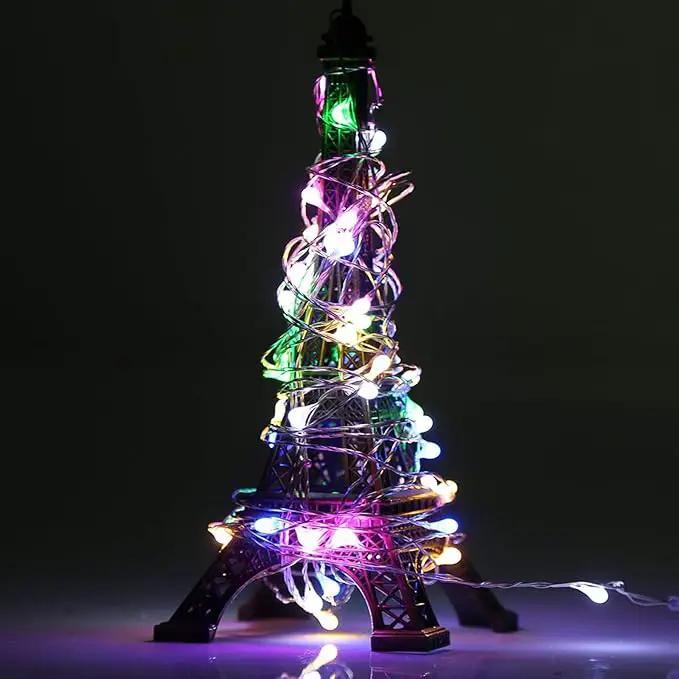 RUICHEN Multicolor Dimmable Fairy Lights Plug in, 99 Ft 300 LED Twinkle String Lights with Remote, Waterproof Silver Wire Firefly Lights for Bedroom, Patio, Yard, Christmas, Easter, Wedding, Party by GreenHaven Gardens