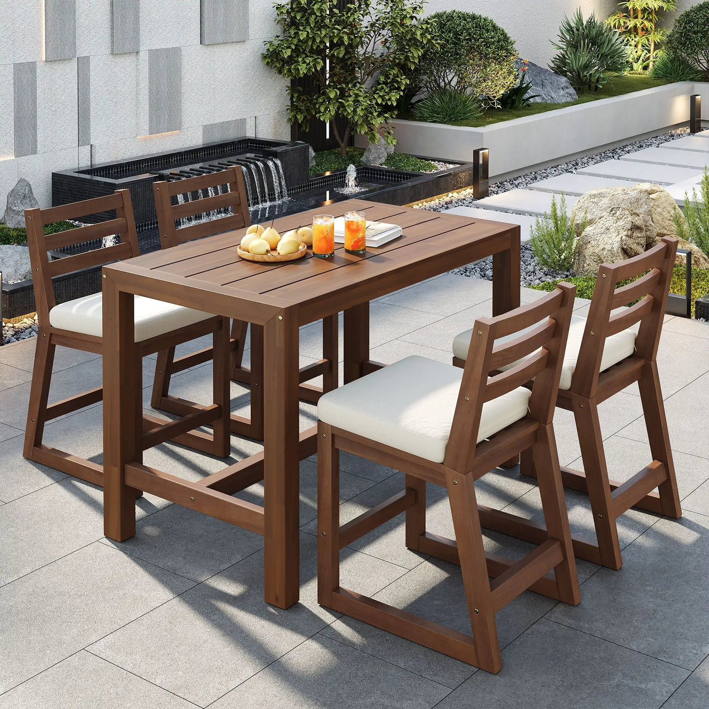 Patio Bar Set With Ergonomic Chairs by Unique Piece Furniture