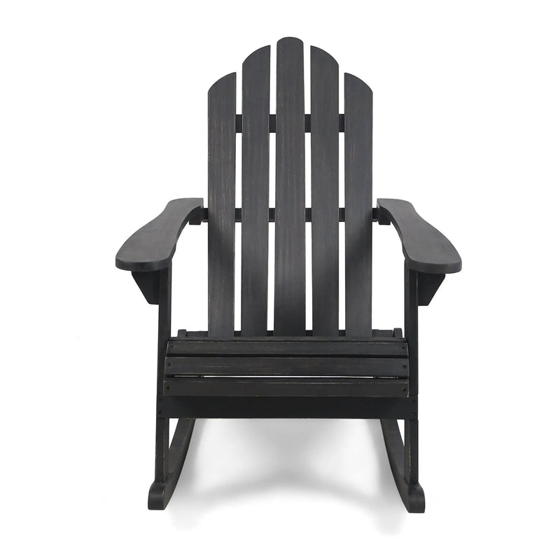 Echoes Outdoor Acacia Wood Adirondack Rocking Chair by HouseOfZazla