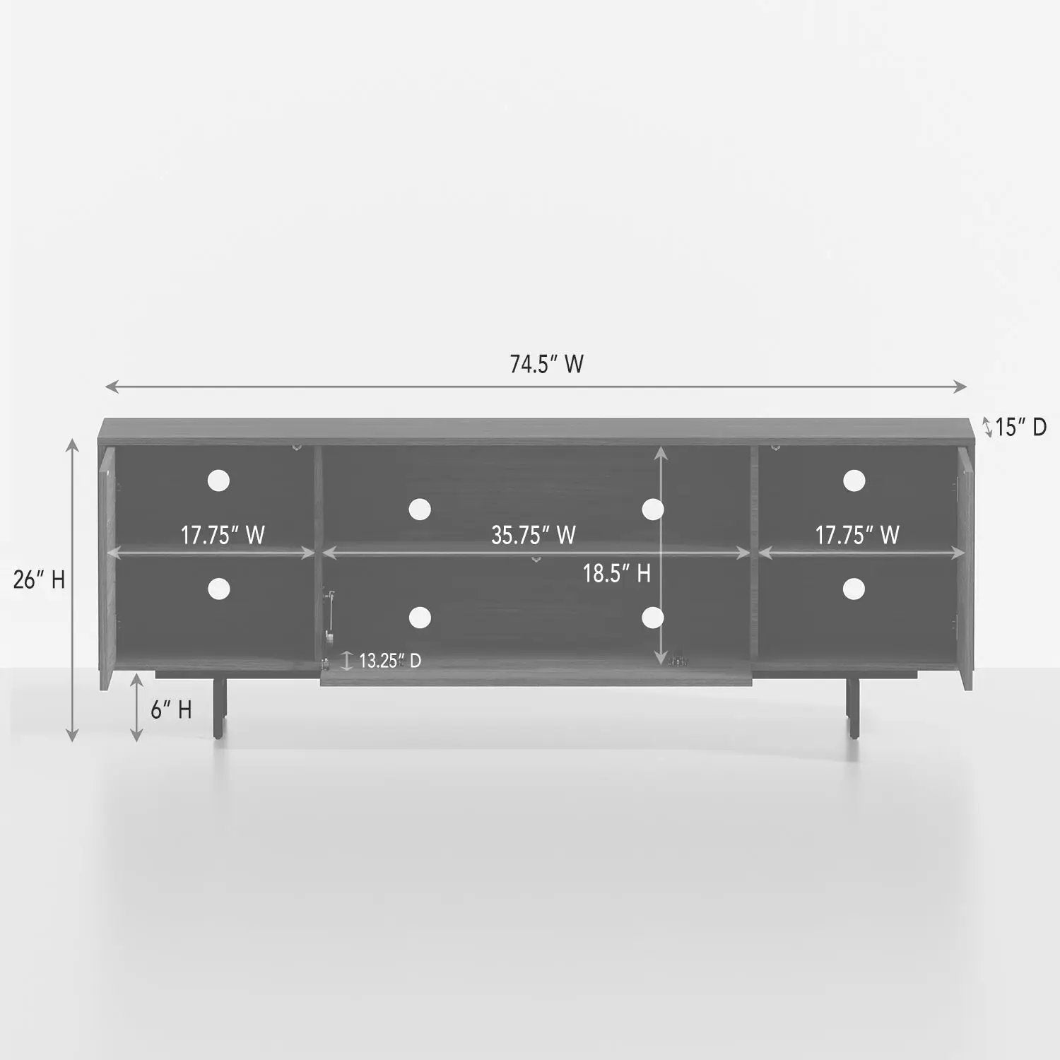 Adeline - 3 Door TV Console by HouseOfZazla