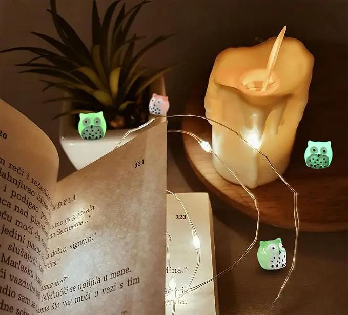 Luminous Mini Resin Animals 40 Pcs Tiny Resin Owls Glow in The Dark for Garden Miniatures Fairy Garden Accessories Plant Decorations and Car Accessories by GreenHaven Gardens